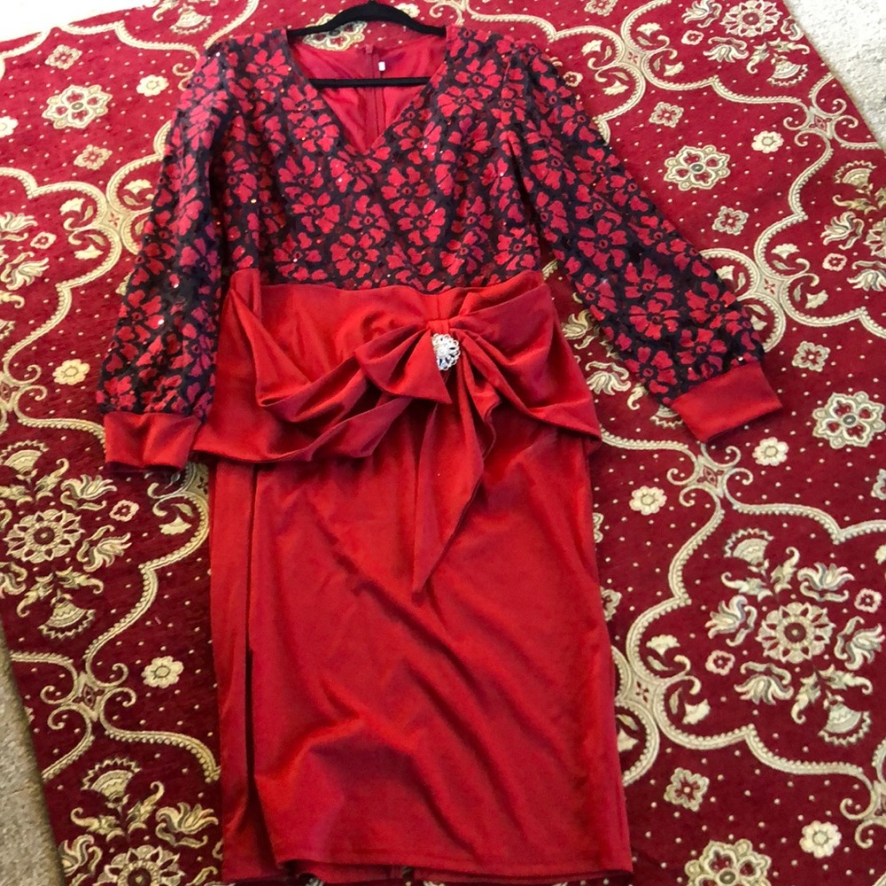 Beautiful Used once Wine Dress Large
